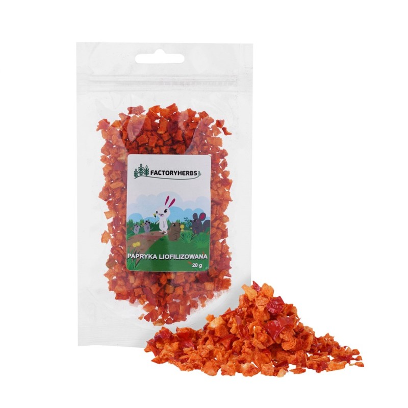 FACTORY HERBS Freeze-dried peppers - treat for rodents and rabbits - 20g FACTORY HERBS Freeze-dried peppers - treat for rodents and rabbits - 20g