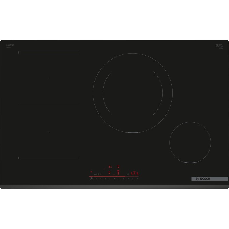 Bosch Serie 6 PVS831HB1E hob Black Built-in 80 cm Zone induction hob 4 zone(s)
