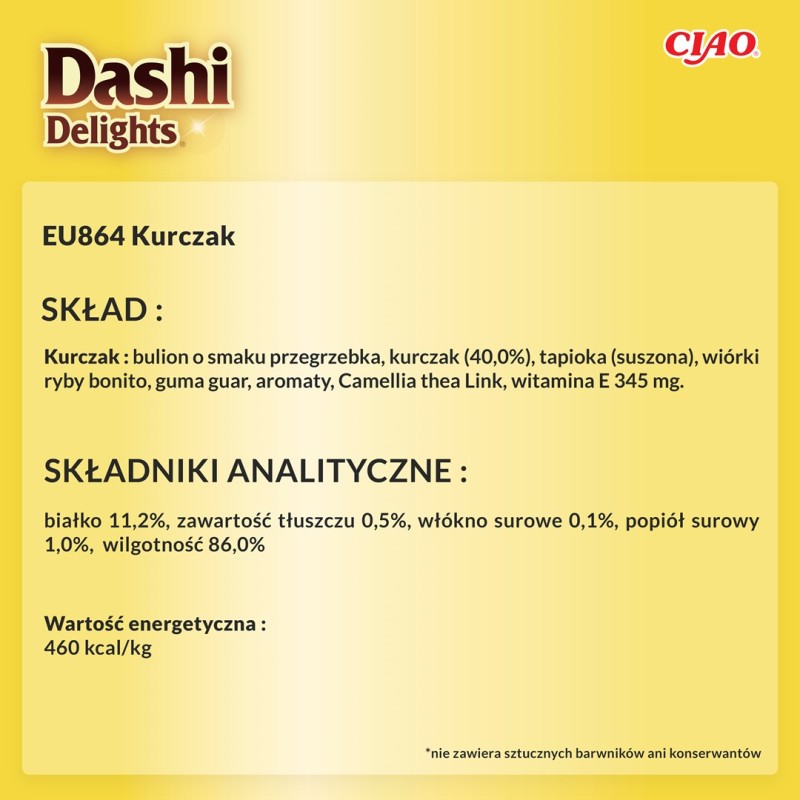 INABA Dashi Delights Chicken in broth - cat treats - 70g INABA Dashi Delights Chicken in broth - cat treats - 70g