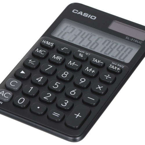 CASIO CALCULATOR POCKET SL-310UC-BK BLACK, 10 DIGIT DISPLAY CASIO CALCULATOR POCKET SL-310UC-BK BLACK, 10 DIGIT DISPLAY