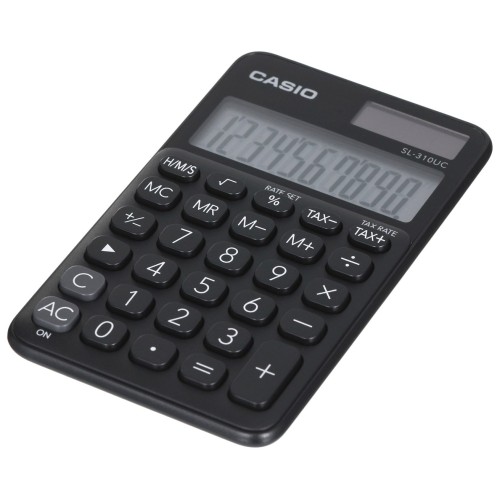 CASIO CALCULATOR POCKET SL-310UC-BK BLACK, 10 DIGIT DISPLAY CASIO CALCULATOR POCKET SL-310UC-BK BLACK, 10 DIGIT DISPLAY
