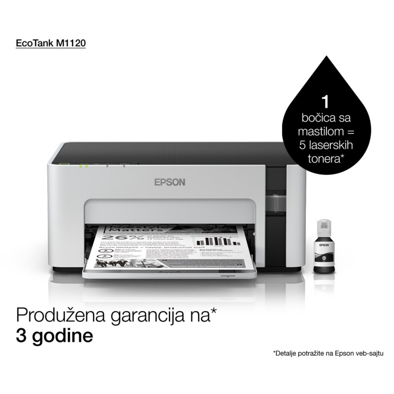 Epson EcoTank M1120 inkjet printer 1440 x 720 DPI A4 Wi-Fi Epson EcoTank M1120 inkjet printer 1440 x 720 DPI A4 Wi-Fi