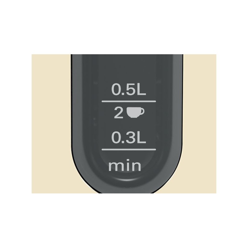 Bosch TWK4P437 electric kettle 1.7 L 2400 W Beige, Black Bosch TWK4P437 electric kettle 1.7 L 2400 W Beige, Black