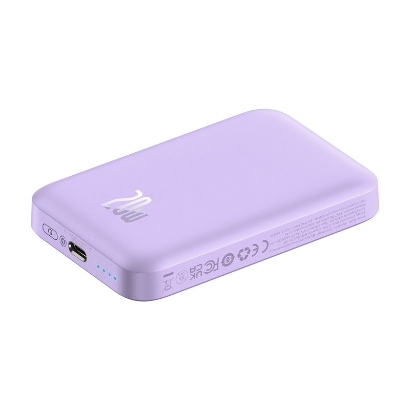 Baseus Magnetic Mini Air P10059002513-00 Lithium polymer power bank 6000 mAh Purple Baseus Magnetic Mini Air P10059002513-00 Lithium polymer power bank 6000 mAh Purple