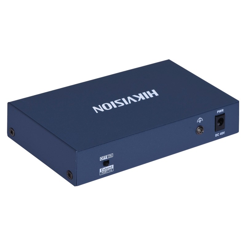 Hikvision DS-3E0106HP-E Network Links Unmanaged Fast Ethernet (10/100) PoE Support Blue Hikvision DS-3E0106HP-E Network Links Unmanaged Fast Ethernet (10/100) PoE Support Blue