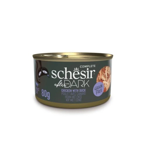 SCHESIR After Dark Chicken fillet with duck in broth - wet cat food - 80g SCHESIR After Dark Chicken fillet with duck in broth - wet cat food - 80g