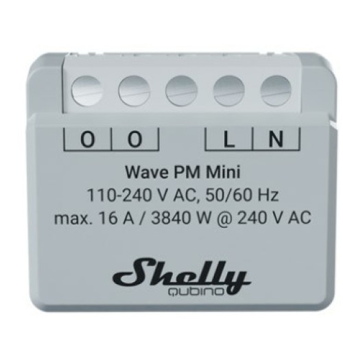 Shelly Qubino Wave PM Mini Smart switch Grey Shelly Qubino Wave PM Mini Smart switch Grey