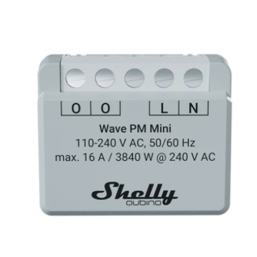 Shelly Qubino Wave PM Mini Smart switch Grey