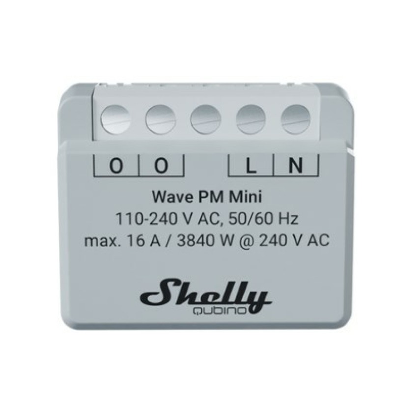 Shelly Qubino Wave PM Mini Smart switch Grey