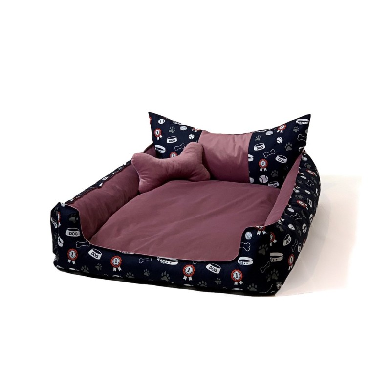 GO GIFT Dog and cat bed XL - pink - 100x80x18 cm GO GIFT Dog and cat bed XL - pink - 100x80x18 cm