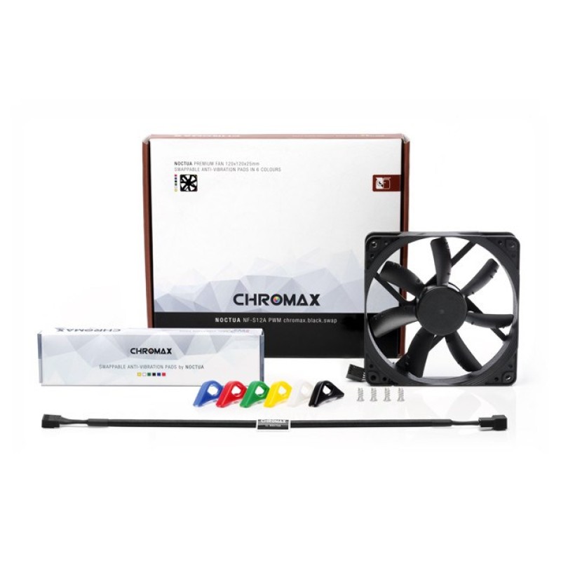 Noctua NF-S12A PWM chromax.black.swap Computer case Fan 12 cm 1 pc(s) Noctua NF-S12A PWM chromax.black.swap Computer case Fan 12 cm 1 pc(s)