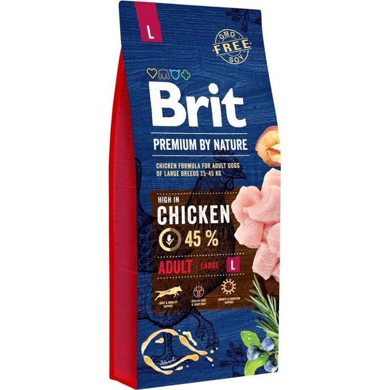 BRIT Premium by Nature Adult Large Chicken - dry dog food - 15 kg BRIT Premium by Nature Adult Large Chicken - dry dog food - 15 kg