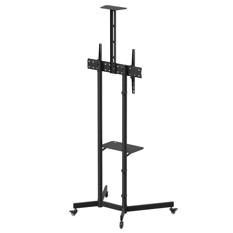 Maclean TV stand / cart, camera shelf, on wheels, 37-70
