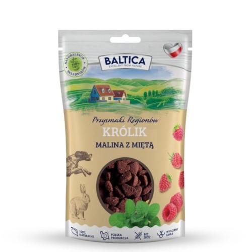 BALTICA Przysmaki regionów Rabbit with raspberry and mint - dog treat - 100g BALTICA Przysmaki regionów Rabbit with raspberry and mint - dog treat - 100g