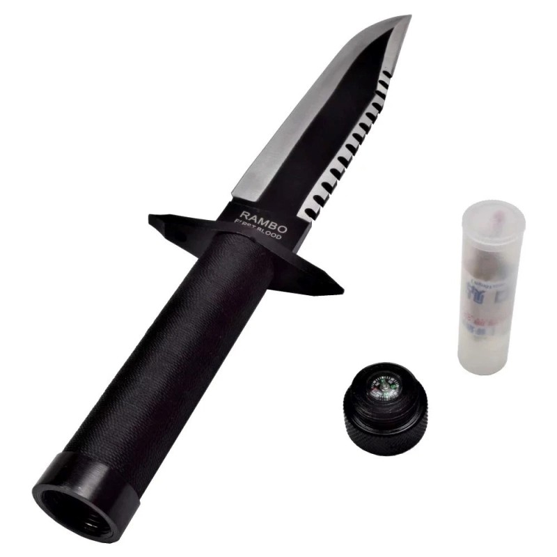 Cinema Classic Rambo I Large knife with leather scabbard CC-H1 360 mm Black Cinema Classic Rambo I Large knife with leather scabbard CC-H1 360 mm Black