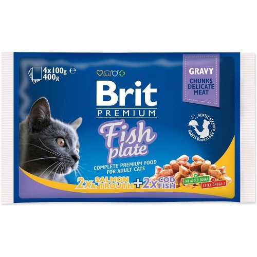BRIT Premium Cat Fish Plate - wet cat food - 4x100g BRIT Premium Cat Fish Plate - wet cat food - 4x100g