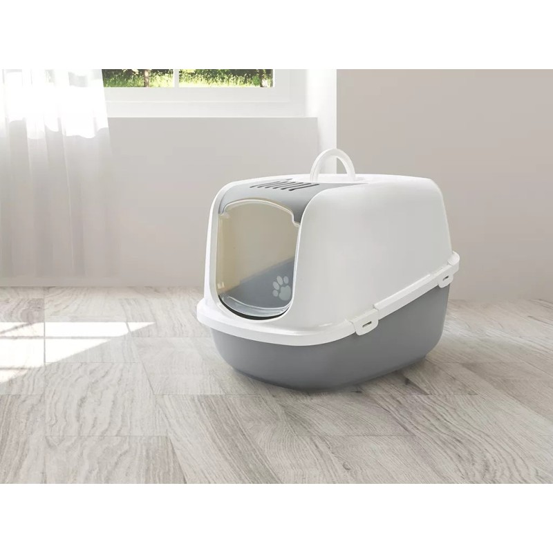 SAVIC Nestor Jumbo White-Grey – covered cat litter box – 66.5x48.5x46.5 cm – 1 pc. SAVIC Nestor Jumbo White-Grey – covered cat litter box – 66.5x48.5x46.5 cm – 1 pc.
