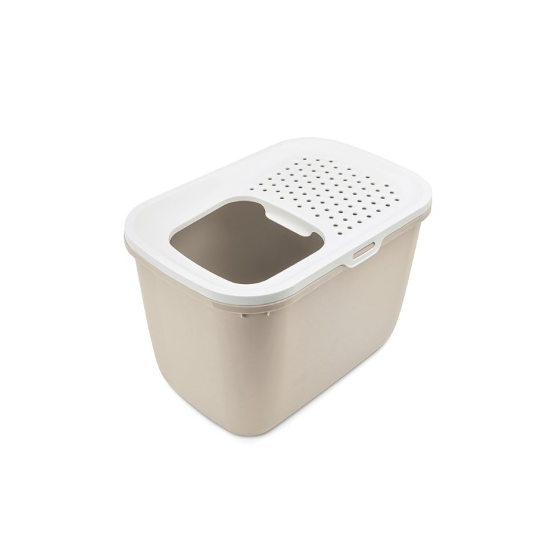 SAVIC HOP Coffee Brown with White Lid – Cat Litter Tray – 58.5x39x39.5 cm – 1 pc. SAVIC HOP Coffee Brown with White Lid – Cat Litter Tray – 58.5x39x39.5 cm – 1 pc.