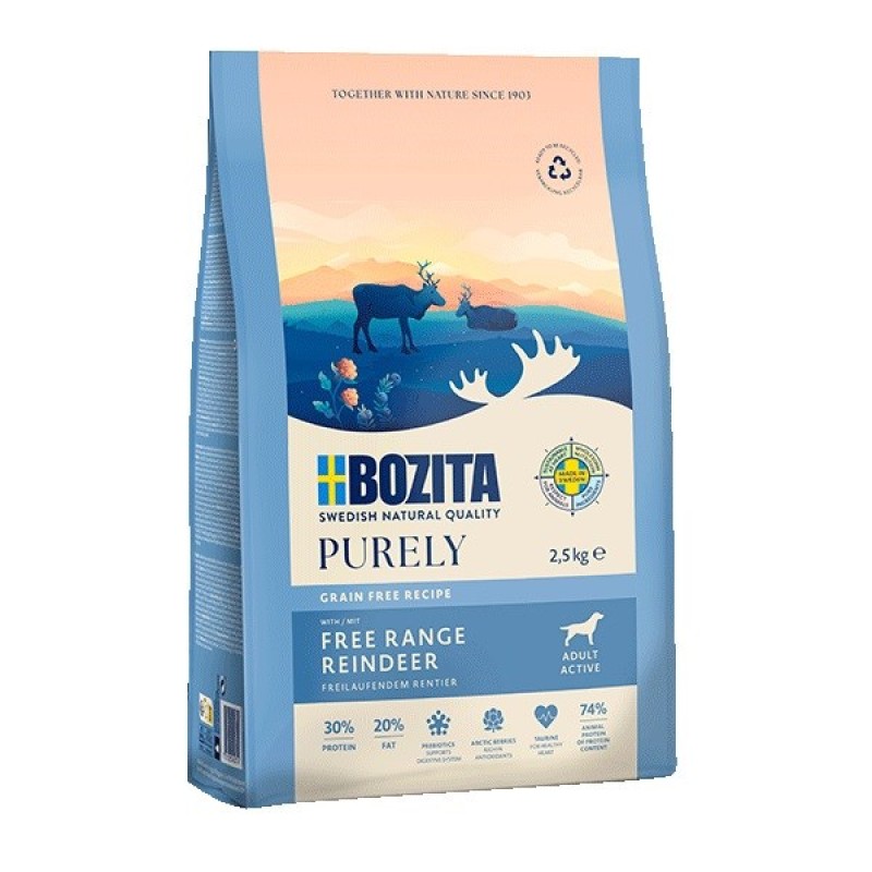 BOZITA Purely Adult Reindeer - dry dog food - 2,5kg BOZITA Purely Adult Reindeer - dry dog food - 2,5kg