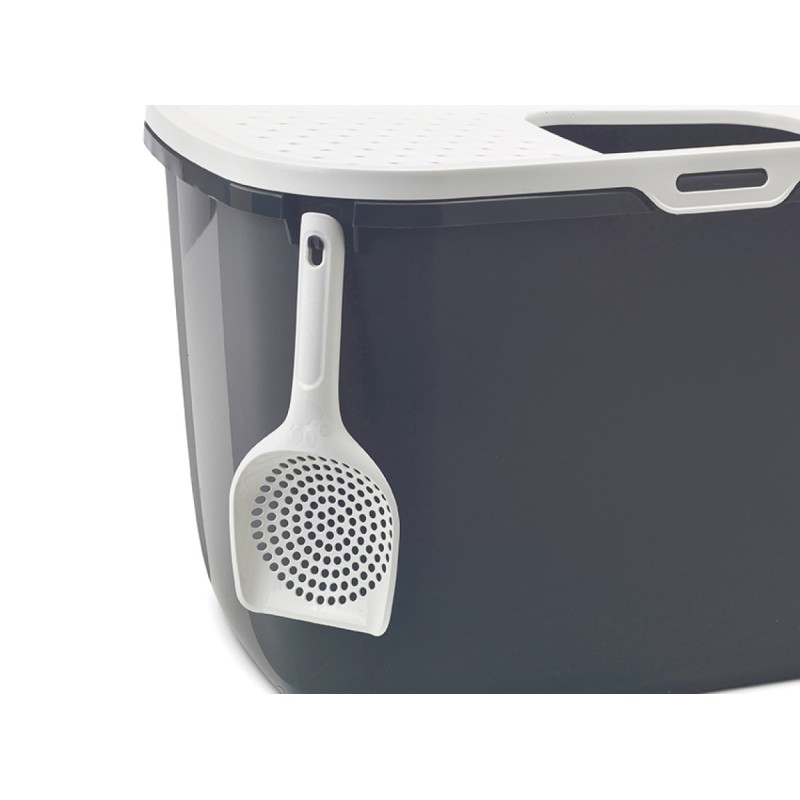 SAVIC HOP Anthracite with White Lid – Cat Litter Tray – 58.5x39x39.5 cm – 1 pc. SAVIC HOP Anthracite with White Lid – Cat Litter Tray – 58.5x39x39.5 cm – 1 pc.