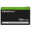 Qoltec 53076 AGM battery | 12V | 7Ah | max. 105A | Security