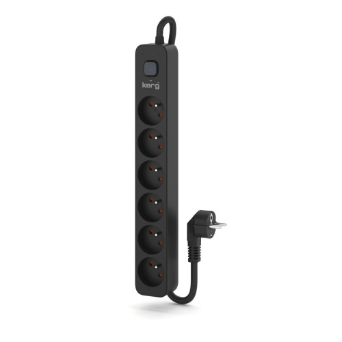KERG power strip with circuit breaker-6 sockets 16A 1,5m