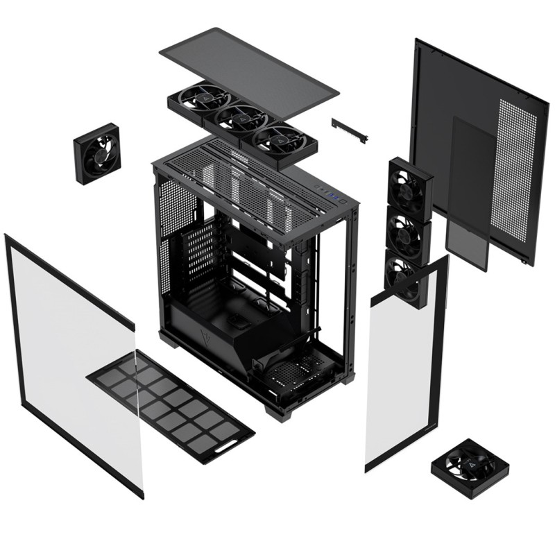 MODECOM VOLCANO STELLAR PLUS ARGB MIDI 8F BLACK