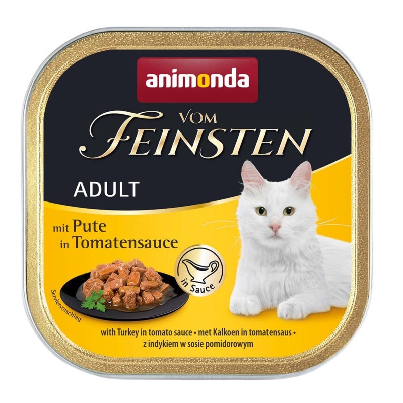 ANIMONDA Vom Feinsten Adult Turkey in tomato sauce - wet cat food - 100g