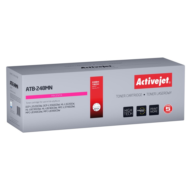 Activejet ATB-248MN Toner for Brother printers; Replacement Brother TN248M; Supreme; 1000 pages; purple) Activejet ATB-248MN Toner for Brother printers; Replacement Brother TN248M; Supreme; 1000 pages; purple)