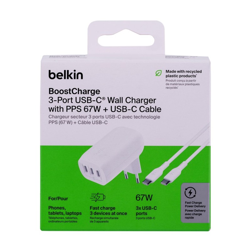 Belkin BoostCharge Laptop, Smartphone, Universal White AC Fast charging Indoor Belkin BoostCharge Laptop, Smartphone, Universal White AC Fast charging Indoor