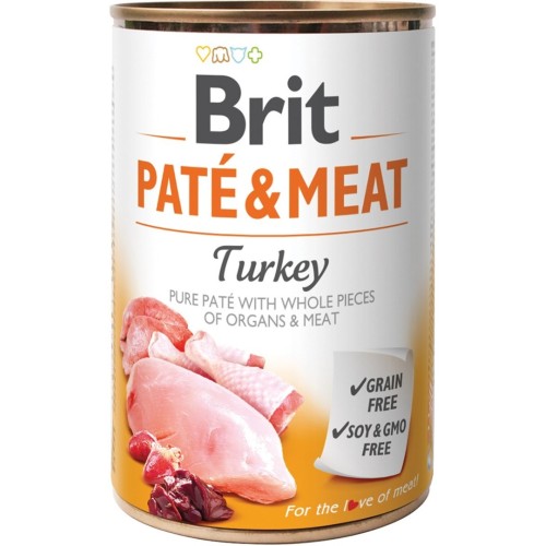 BRIT Paté & Meat with Turkey - wet dog food - 400g BRIT Paté & Meat with Turkey - wet dog food - 400g