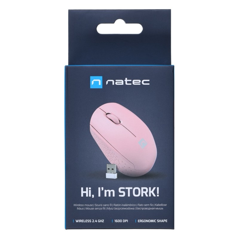 NATEC STORK mouse Home Ambidextrous Bluetooth + USB Type-A Optical 1600 DPI NATEC STORK mouse Home Ambidextrous Bluetooth + USB Type-A Optical 1600 DPI