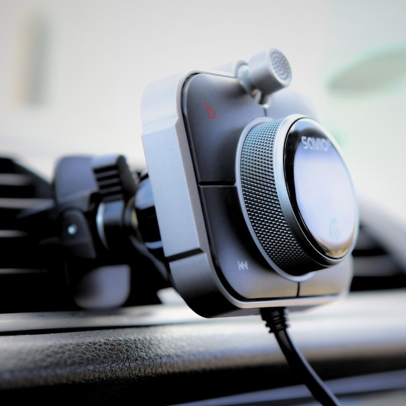 SAVIO FM transmitter, Bluetooth 5.0, QC/PD 3.0 charger, ENC, AUX OUT, Micro SD, TR-14, black SAVIO FM transmitter, Bluetooth 5.0, QC/PD 3.0 charger, ENC, AUX OUT, Micro SD, TR-14, black