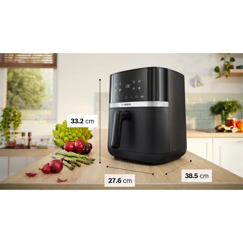 Bosch Serie 4 MAFS2462B fryer Single 6.1 L Stand-alone 2050 W Hot air fryer Black Bosch Serie 4 MAFS2462B fryer Single 6.1 L Stand-alone 2050 W Hot air fryer Black