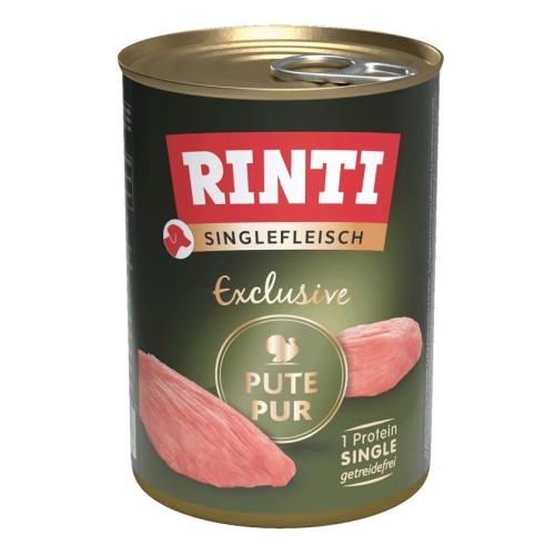 RINTI Singlefleisch Exclusive Turkey - wet dog food - 400g