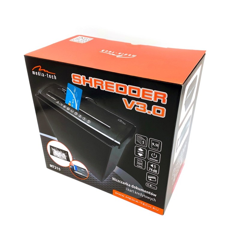 Document shredder MEDIA-TECH Shredder V3.0 MT215 Document shredder MEDIA-TECH Shredder V3.0 MT215