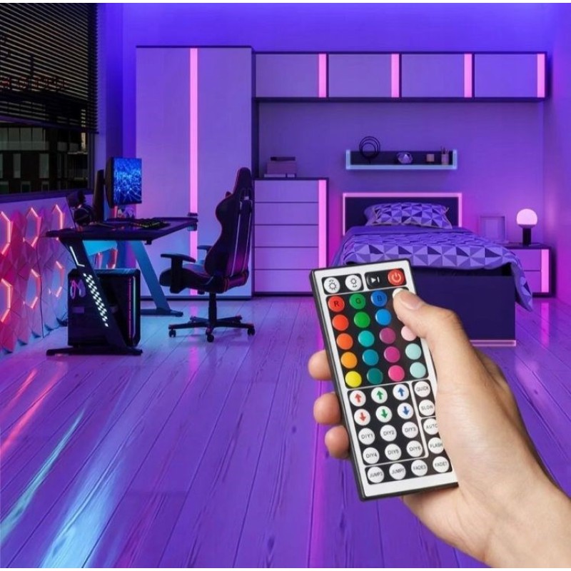 Vention Silicone Neon LED strip with IR remote control and 12V DC power supply, 5m