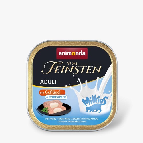 ANIMONDA Vom Feinsten Adult Milkies with Poultry and Creamy Filling - Wet Cat Food - 100g ANIMONDA Vom Feinsten Adult Milkies with Poultry and Creamy Filling - Wet Cat Food - 100g