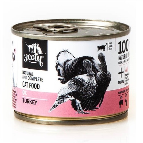 3COTY 07. Turkey - wet cat food - 180g 3COTY 07. Turkey - wet cat food - 180g