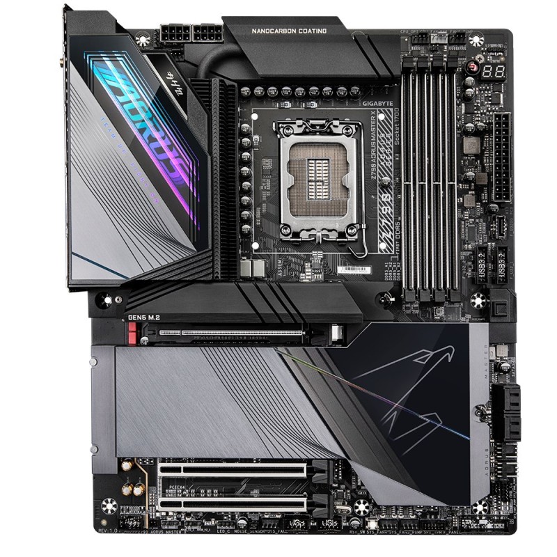 GIGABYTE Z790 AORUS MASTER X Motherboard- Supports Intel 13th Gen CPUs, 20+1+2 phases VRM, up to 8266MHz DDR5 (OC), 1x PCIe 5.0 + 4x PCIe 4.0 M2, 10GbE LAN, Wi-Fi 7, USB 3.2 Gen 2x2 GIGABYTE Z790 AORUS MASTER X Motherboard- Supports Intel 13th Gen CPUs, 20+1+2 phases VRM, up to 8266MHz DDR5 (OC), 1x PCIe 5.0 + 4x PCIe 4.0 M2, 10GbE LAN, Wi-Fi 7, USB 3.2 Gen 2x2