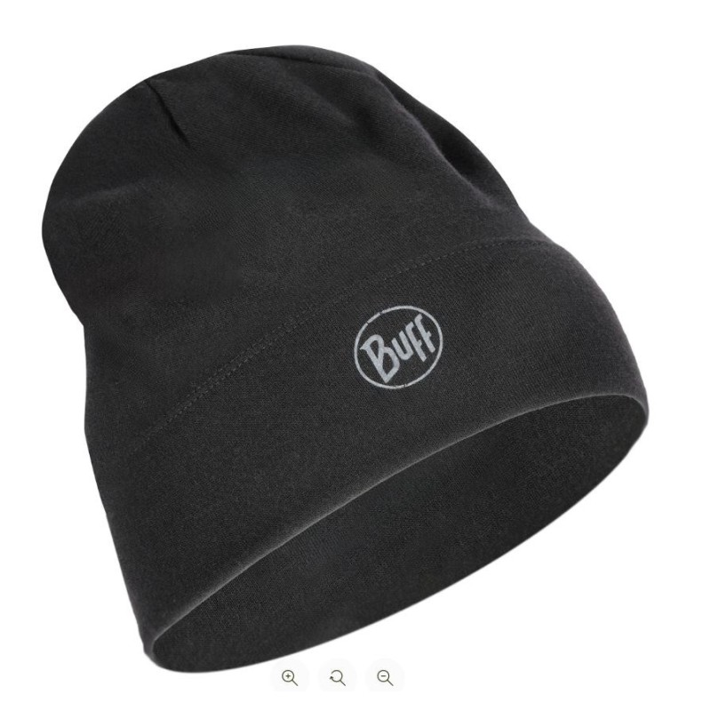 BUFF MERINO MIDWEIGHT BEANIE SOLID BLACK Cap. BUFF MERINO MIDWEIGHT BEANIE SOLID BLACK Cap.