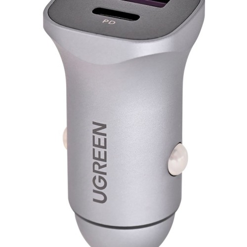 Ugreen USB Type-C / USB 24W Power Delivery Quick Charge car charger, grey (30780) Ugreen USB Type-C / USB 24W Power Delivery Quick Charge car charger, grey (30780)