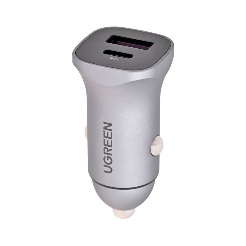 Ugreen USB Type-C / USB 24W Power Delivery Quick Charge car charger, grey (30780) Ugreen USB Type-C / USB 24W Power Delivery Quick Charge car charger, grey (30780)