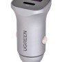 Ugreen USB Type-C / USB 24W Power Delivery Quick Charge car charger, grey (30780)