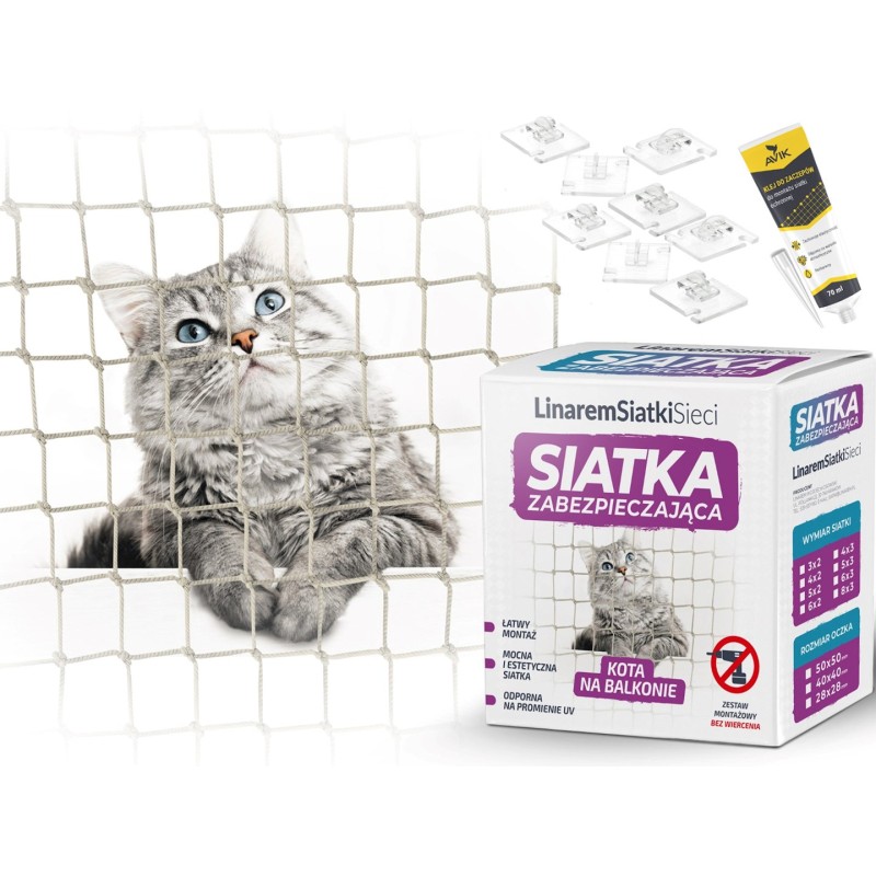LINAREM Safety net for the balcony - 3x2m LINAREM Safety net for the balcony - 3x2m