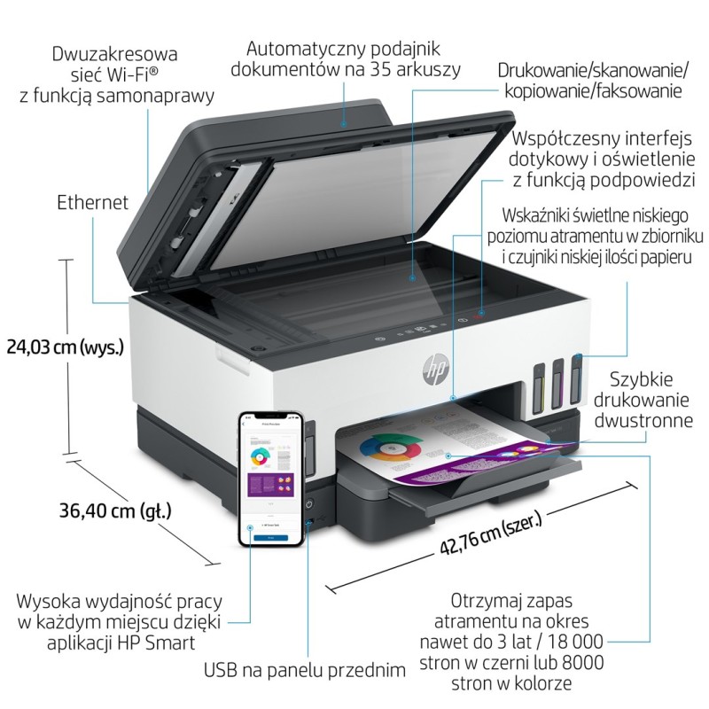 HP Smart Tank 790 All-in-One Thermal inkjet A4 4800 x 1200 DPI 15 ppm Wi-Fi HP Smart Tank 790 All-in-One Thermal inkjet A4 4800 x 1200 DPI 15 ppm Wi-Fi