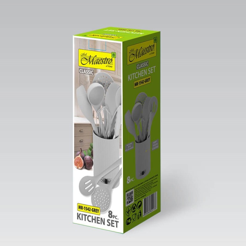 Kitchen utensils MAESTRO MR-1542-GREY 8 elements Grey