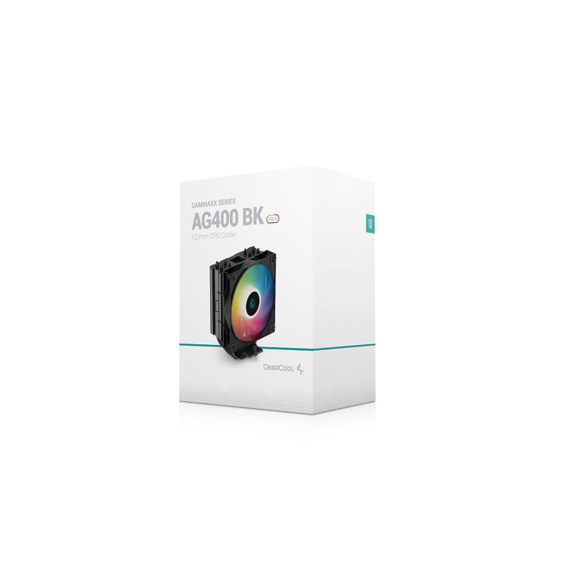 DeepCool AG400 A-RGB Processor Air cooler 12 cm Black, White 1 pc(s) DeepCool AG400 A-RGB Processor Air cooler 12 cm Black, White 1 pc(s)