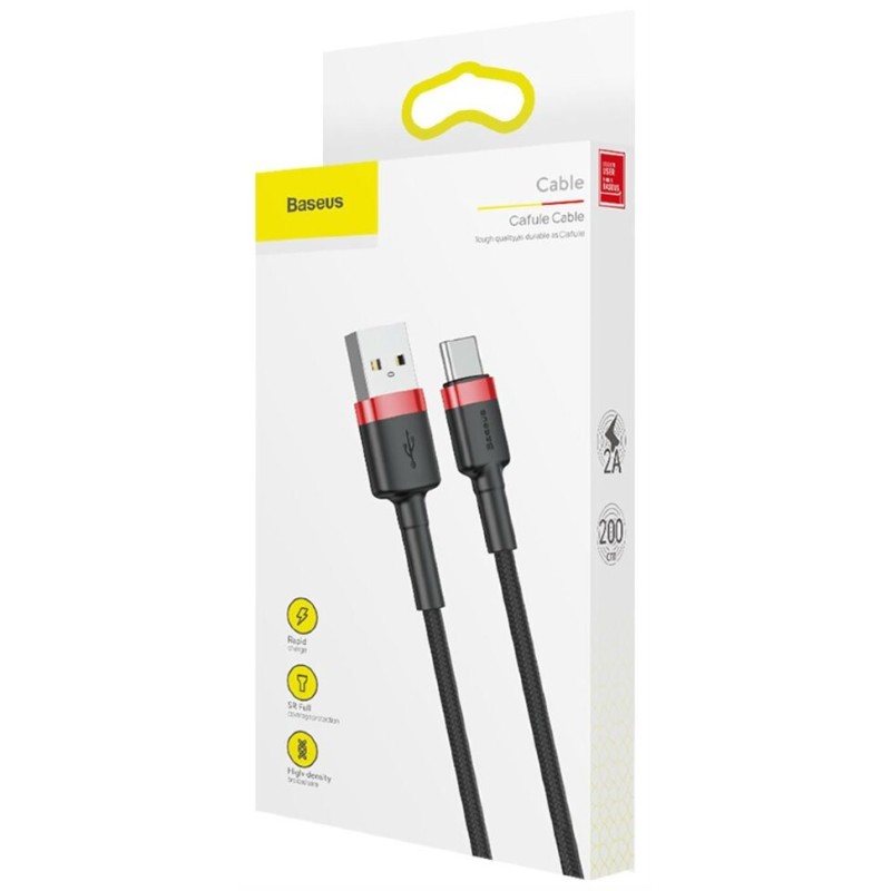 Baseus Cafule USB cable 2 m USB A USB C Black, Red Baseus Cafule USB cable 2 m USB A USB C Black, Red