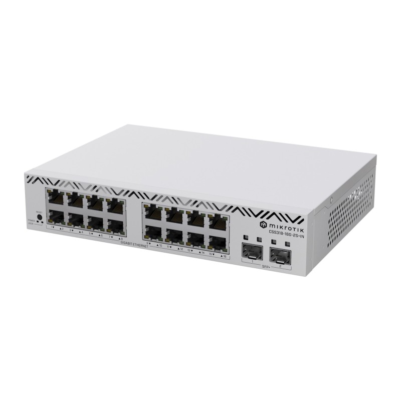 Switch Mikrotik CSS318-16G-2S+IN 18p Managed Gigabit/10G Switch Mikrotik CSS318-16G-2S+IN 18p Managed Gigabit/10G